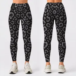 Charcoal Gray Leopard Spots for Casual Weekend Wear and Everyday Women's Animal Style Leggings