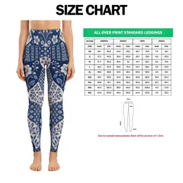 Navy Ivory Floral And Geometric Patchwork For Relaxed Weekend Style And Travel Wear Leggings