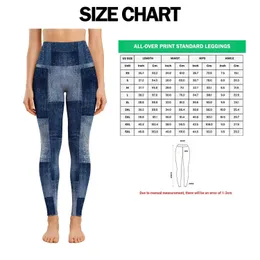 Indigo Denim-Look Panels for Casual Weekends and Relaxed Everyday Streetwear Style Leggings