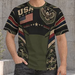 Eagle and Flag Camouflage for Patriotic Outdoor Travel and Everyday Wear All-over Print Unisex T-shirt