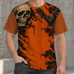 Etched skull Outstretched Bat Western Scrollwork Western Skull and Bat Motifs for Ranch Nights All-over Print Unisex T-shirt
