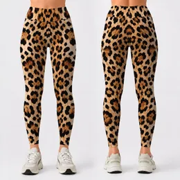 Golden Tan and Black Leopard Spots for Chic Everyday Style, Travel, and Weekend Wear Leggings