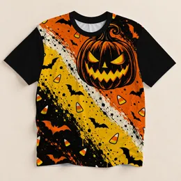 Candy Corn, Jack-o'-Lantern and Bat Halloween Party Style for Men and Autumn Celebrations All-over Print Unisex T-shirt