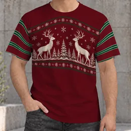 Ivory Reindeer and Snowflakes for Festive Christmas Gatherings and Winter Golf All-over Print Unisex T-shirt