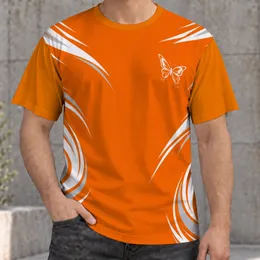 Orange Butterfly And Sweeping Stripes For Southern Game Day Style All-over Print Unisex T-shirt