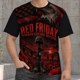 Bald Eagle and Poppy Memorial Tribute for Veterans and Military Families All-over Print Unisex T-shirt