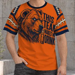 Wild Bear and Team Drinking Humor for Tailgating, Game Day, and Casual Weekends Fans All-over Print Unisex T-shirt