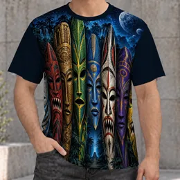 Colorful Ceremonial Mask Collage for Festival Nights and Bold Everyday Style All-over Print Unisex T-shirt