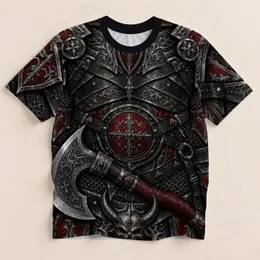 Gothic Knight Armor and Battle Axe for Medieval Fantasy Style Enthusiasts All-over Print Unisex T-shirt
