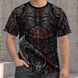 Gothic Knight Armor and Battle Axe for Medieval Fantasy Style Enthusiasts All-over Print Unisex T-shirt