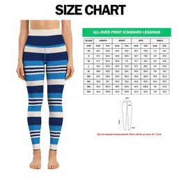 Blue Navy Ivory Coastal Stripes for Relaxed Resort Days and Seaside Getaways Leggings