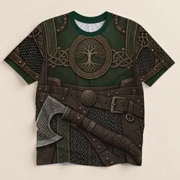 Celtic Tree Armor And Battle Axe For Viking Festival And Ren Faire Enthusiasts All-over Print Unisex T-shirt
