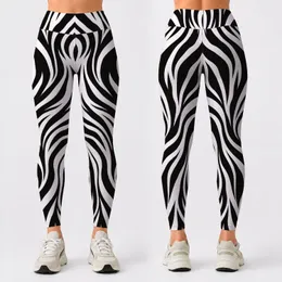 Bold Black and White Zebra Stripes for Spring Summer Outings and Everyday Women's Style Leggings