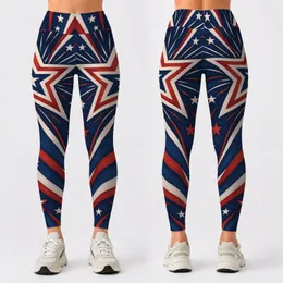 Navy Starburst Chevron Americana for Summer Festivals and Holiday Weekend Outings Leggings