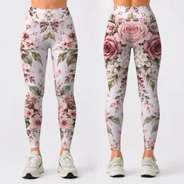 Blush Rose And Greenery Florals For Coastal Garden Getaways And Spring Brunch Leggings