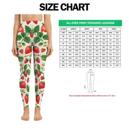 Coral Strawberry And Green Leaf Motifs For Yoga, Pilates And Summer Errands Leggings