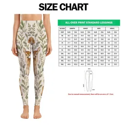Woodland Fawn and Sage Leaves for Yoga, Pilates, and Everyday Outings Leggings
