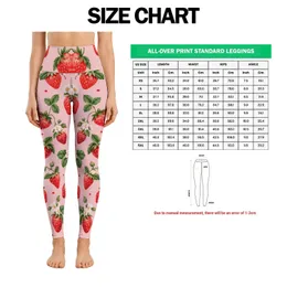 Blush Pink Strawberry Fruits for Yoga Pilates And Everyday Summer Style Leggings