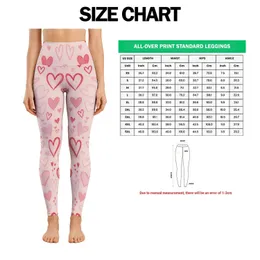 Blush Pink Heart Motif for Yoga Pilates and Everyday Activewear Leggings