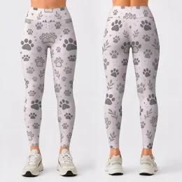 Cute Cat Paw Motifs for Yoga, Pilates, Commuting and Everyday Comfort Leggings