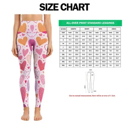 Colorful Heart Motifs for Yoga, Pilates, and Cheerful Everyday Activewear Style Leggings