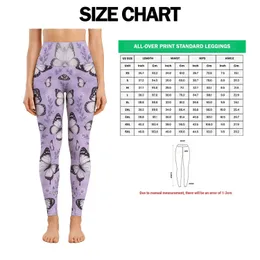 Black And White Butterflies On Lavender For Yoga, Travel And Everyday Wear Leggings