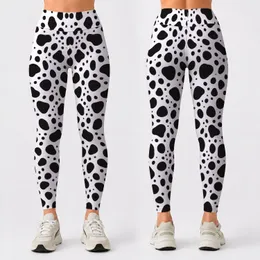 Monochrome Dalmatian Spots for Yoga, Pilates, Travel and Everyday Activewear Style Leggings