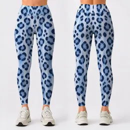 Blue Leopard Spots for Yoga, Pilates, and Everyday Activewear for Women on the Go Leggings