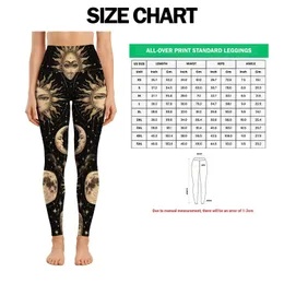 Vintage Celestial Sun Moon And Stars Motif For Yoga, Fitness, And Everyday Wear Style Leggings