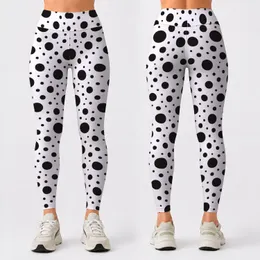 Black And White Polka Dots For Yoga, Pilates And Everyday Style Leggings
