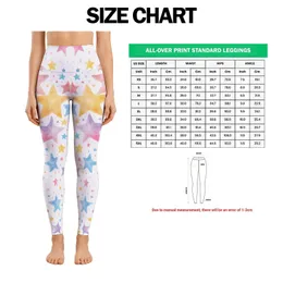 Pastel Five-Point Stars for Yoga, Pilates, and Everyday Casual Style Leggings