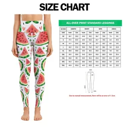 Watermelon Wedges and Green Sparkles for Sunny Summer Yoga and Weekend Fitness Days Leggings
