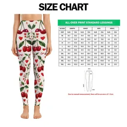 Cherry Hearts and Sweet Red Cherries for Playful Valentine's Day Fitness Style for Her Leggings
