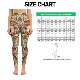Woodland Mushroom And Butterfly Motifs For Cozy Nature Walks And Everyday Outings Leggings