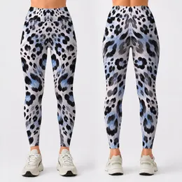 Cool-Toned Leopard Spots for Studio Yoga, Running, and Everyday Activewear Style Leggings