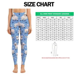 Playful White Sheep on Sky Blue for Yoga, Running and Everyday Fitness Wear for Women Leggings