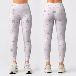 Silver Stars and Peach Polka Dots for Yoga, Pilates, and Everyday Wear Leggings