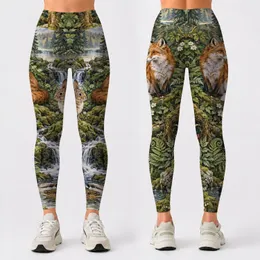 Woodland Fox, Rabbit And Bird Scenes For Nature Walks And Cozy Outdoor Adventures Leggings