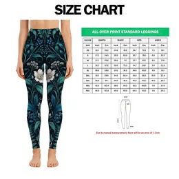 Teal Botanical Wildflowers and Foliage for Everyday Outings and Relaxed Weekend Style Leggings