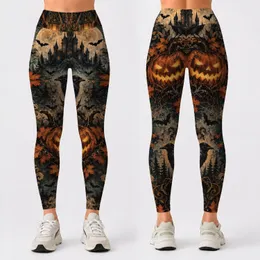 Vintage Jack-O’-Lanterns And Ravens For Spooky Halloween Nights And Autumn Gatherings Leggings