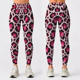Pink Leopard Spots for Bold Studio Workouts and Everyday Athleisure Style for Women Leggings