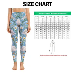 White Geese And Daisies For Cheerful Springtime Everyday Wear For Nature Loving Women Leggings