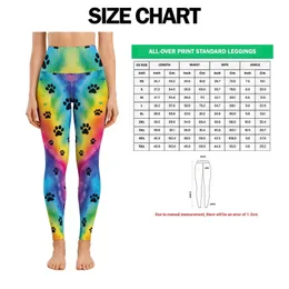 Vibrant Rainbow Paw Trails for Cheerful Everyday Adventures and Active Pet Lovers Everywhere Leggings