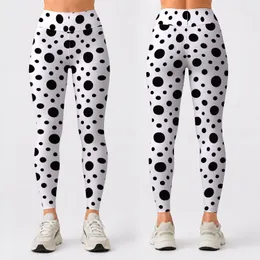 Black Polka Dot Style for Yoga, Running and Everyday Fitness for Women Leggings