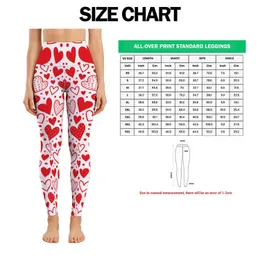 Vibrant Red Hearts for Yoga, Pilates, Fitness, and Everyday Romantic Style for Her Leggings