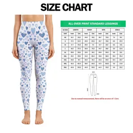 Blue and White Hearts for Yoga, Pilates, and Relaxed Everyday Activewear Style Leggings