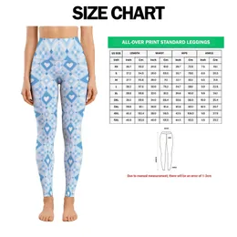Sky Blue Heart Rhombus Style for Yoga, Pilates and Everyday Activewear for Women Leggings