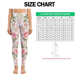 Blush Rose Sprigs and Ribbon Bows for Yoga, Pilates and Everyday Wear Leggings