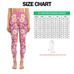 Pink Daisy And Tiny Blossom Motifs For Yoga, Pilates, And Everyday Errands For Women Leggings