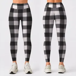 Black And White Buffalo Check For Yoga, Pilates, Commuting And Everyday Wear Leggings